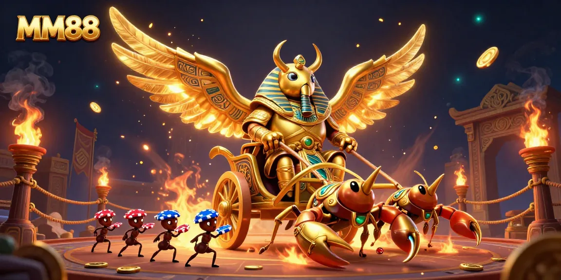 Engage in thrilling gameplay with MM88's vibrant casino elements and dynamic characters.