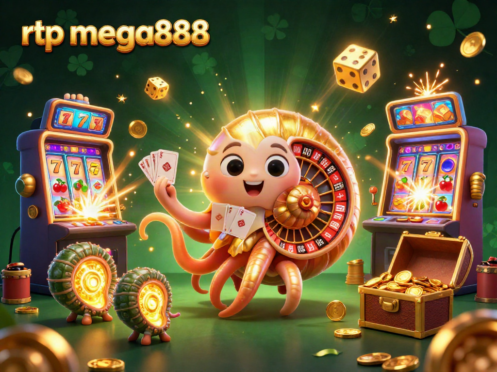 Experience the excitement of rtp mega888 with vibrant casino elements and enchanting characters.