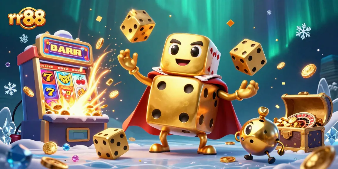 Engage with rr 88's thrilling gaming experience through vivid 3D illustrations of casino elements.