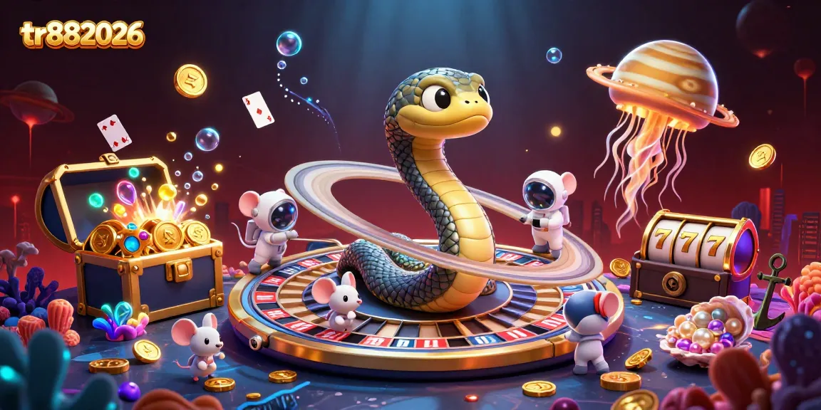 Experience vibrant gameplay with tr882026's thrilling slot game elements in a cosmic casino setting.