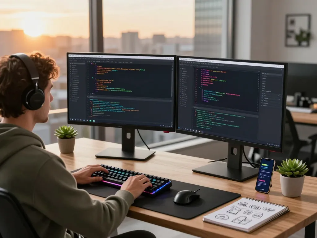 Developer using Clawdbot mac for enhanced productivity in a modern workspace
